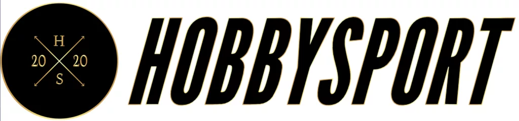 The image shows the word  HOBBYSPORT  in bold, slanted lettering next to a circular emblem with the letters  H,   S,  and  20X20  inside.